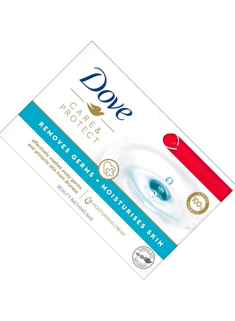 Dove Care & Protect Bathing Bar - Removes 99% Germs & Moisturises Skin|| Plant-Based Cleansers|| 100 g pack of 4 - Image 4